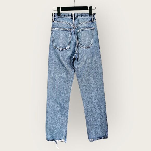 AGOLDE 90s Pinch Waist High Rise Straight Leg Full Length Jeans in Endless 24 - Picture 4 of 14
